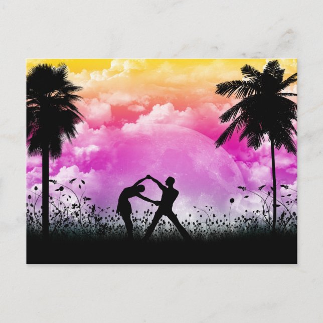 Postal Postcard de Palmtree Romance (Anverso)