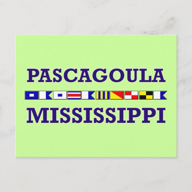 Postal Postcard de Pascagoula (Anverso)