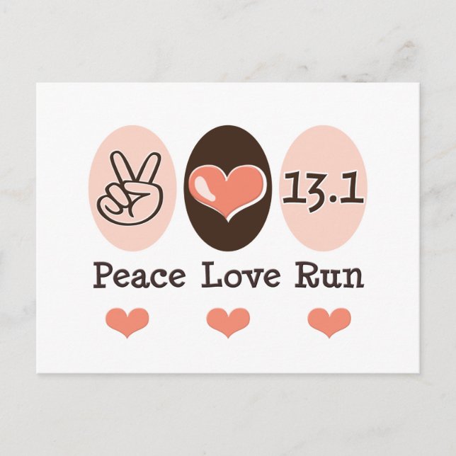 Postal Postcard de Peace Love Run 13.1 (Anverso)