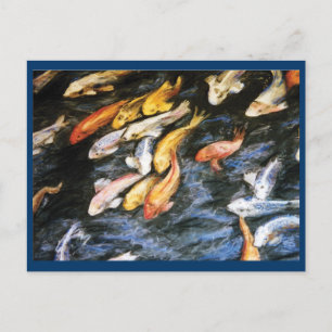 Postal Postcard de pescado de Koi