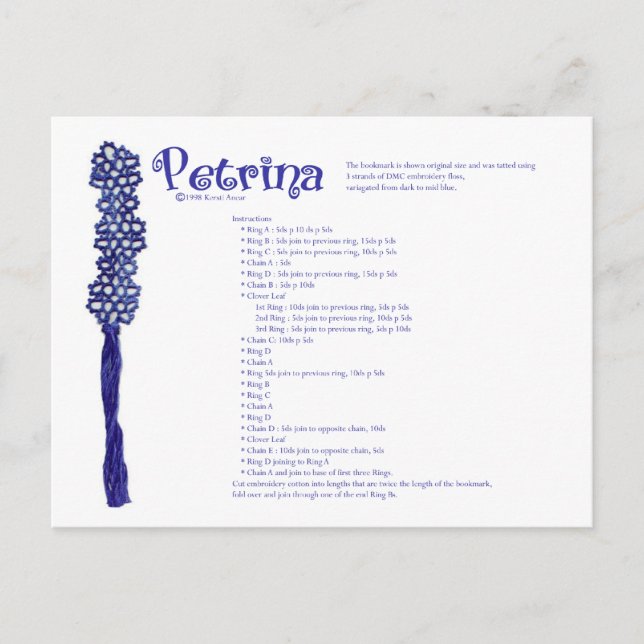 Postal Postcard de Petrina (Anverso)