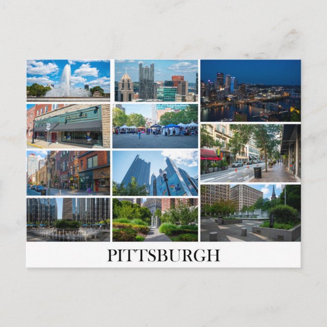 Postal Postcard de Pittsburgh (Anverso)