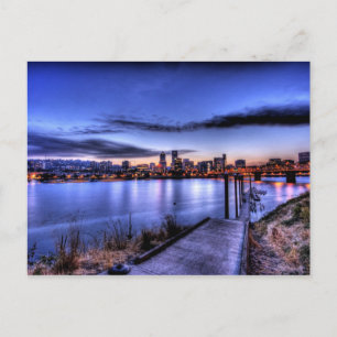 Postal Postcard de Portland Dusk