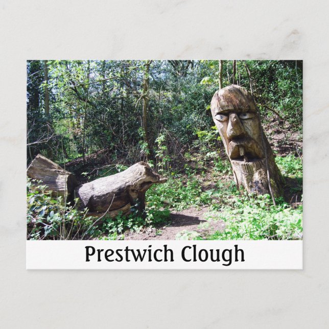 Postal Postcard de Prestwich Clough (Anverso)