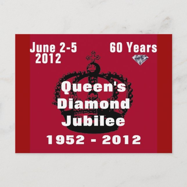 Postal Postcard de Queens Diamond Jubilee 1952-2012 (Anverso)