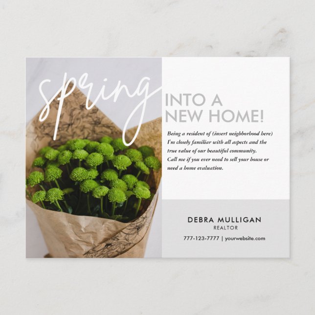 Postal Postcard de Realtor - Marketing de primavera inmob (Anverso)