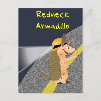 Postal Postcard de Redneck Armadillo