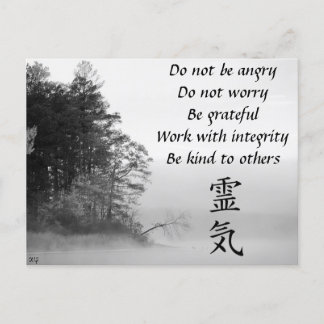 Postal Postcard de Reiki