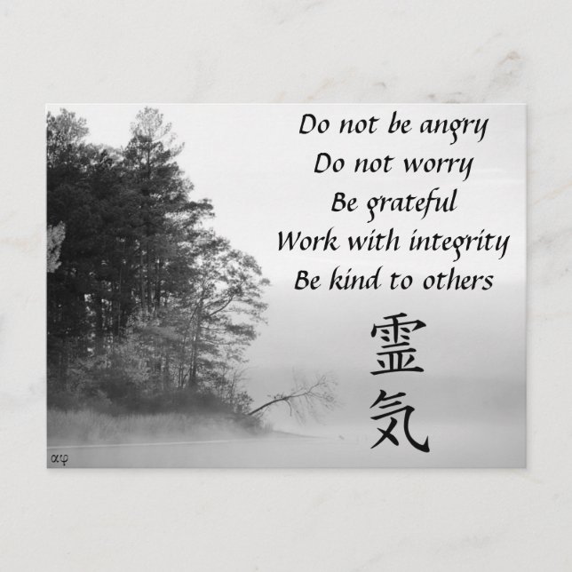 Postal Postcard de Reiki (Anverso)