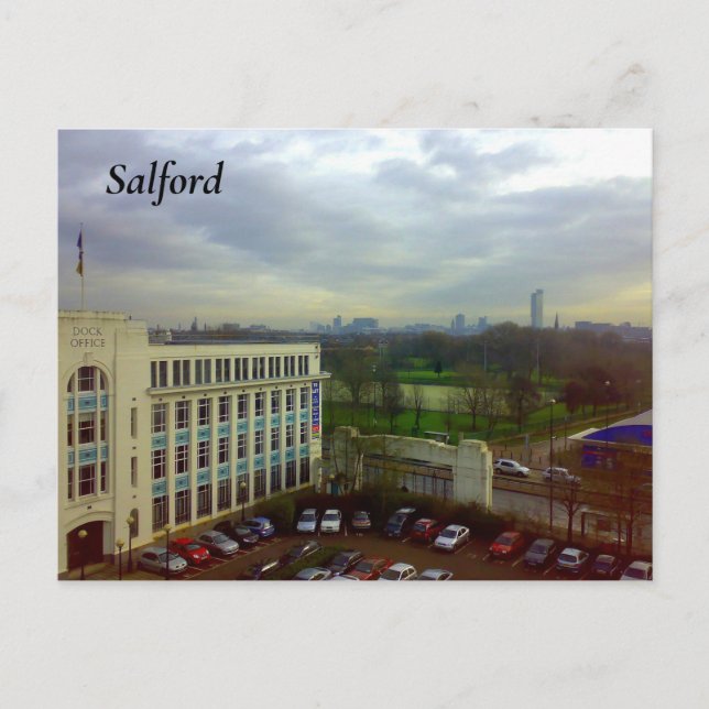 Postal Postcard de Salford Dock Office (Anverso)
