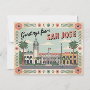 Postal Postcard de San José   Saludos desde