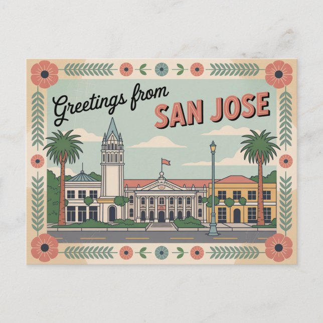 Postal Postcard de San José | Saludos desde (Anverso)