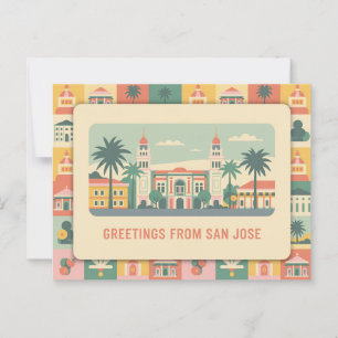 Postal Postcard de San José   Saludos desde