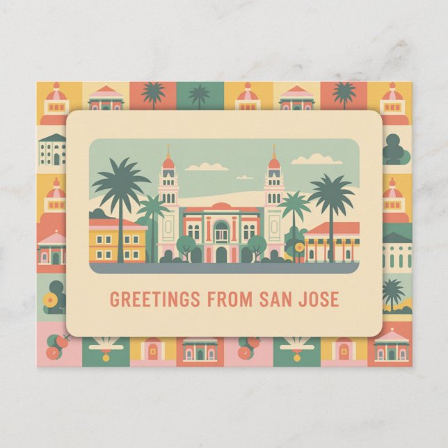 Postal Postcard de San José | Saludos desde (Anverso)