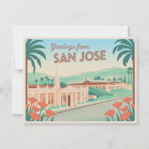 Postal Postcard de San José   Saludos desde