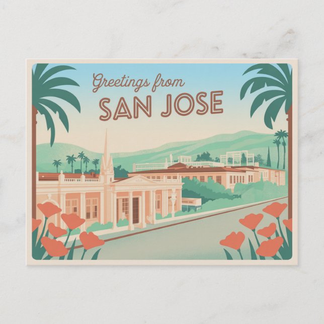 Postal Postcard de San José | Saludos desde (Anverso)