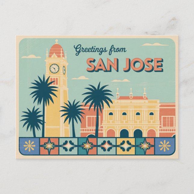 Postal Postcard de San José | Saludos desde (Anverso)