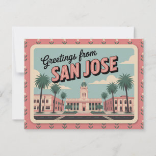 Postal Postcard de San José   Saludos desde