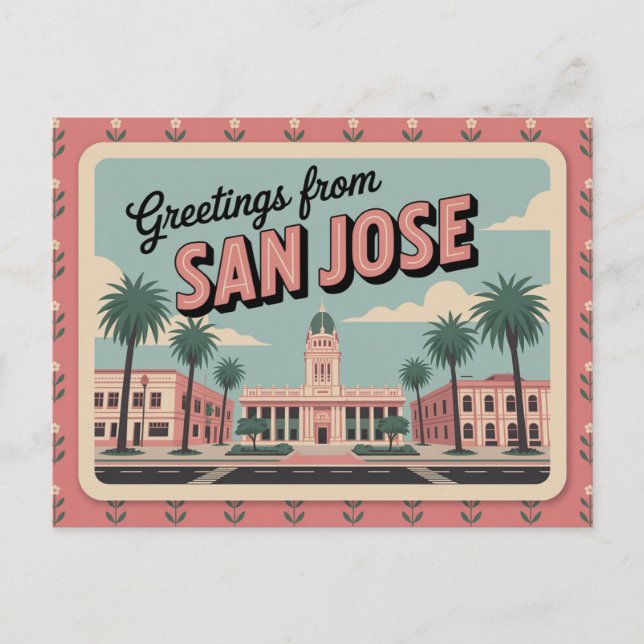 Postal Postcard de San José | Saludos desde (Anverso)