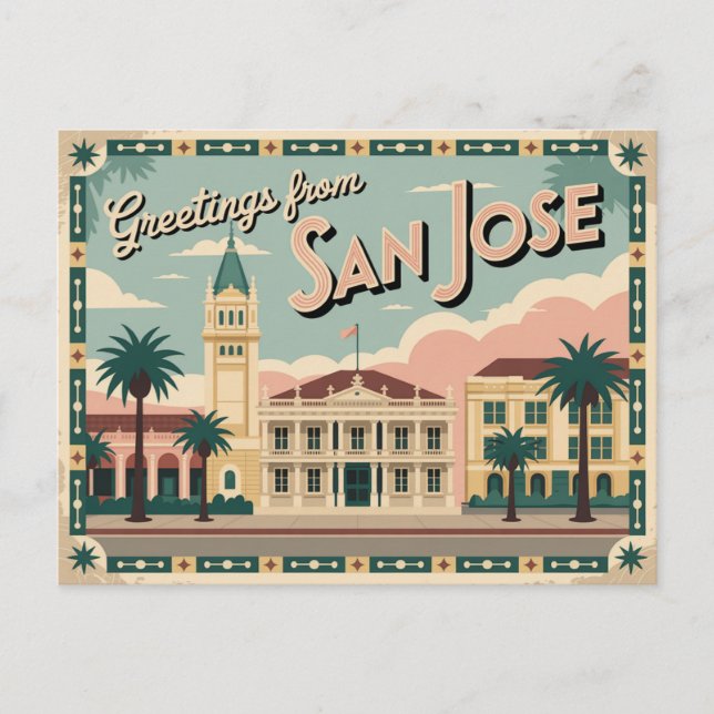 Postal Postcard de San José | Saludos desde (Anverso)