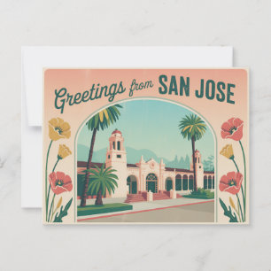 Postal Postcard de San José   Saludos desde