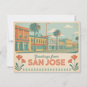 Postal Postcard de San José   Saludos desde
