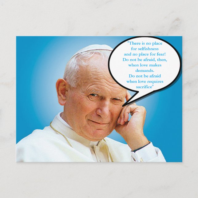 Postal Postcard de San Juan Pablo II Karol Wojtyla (Anverso)