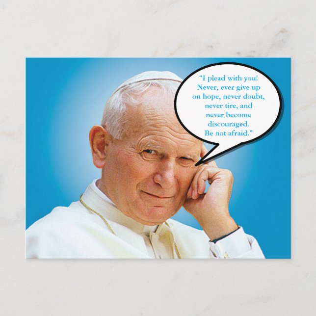 Postal Postcard de San Juan Pablo II Karol Wojtyla (Anverso)