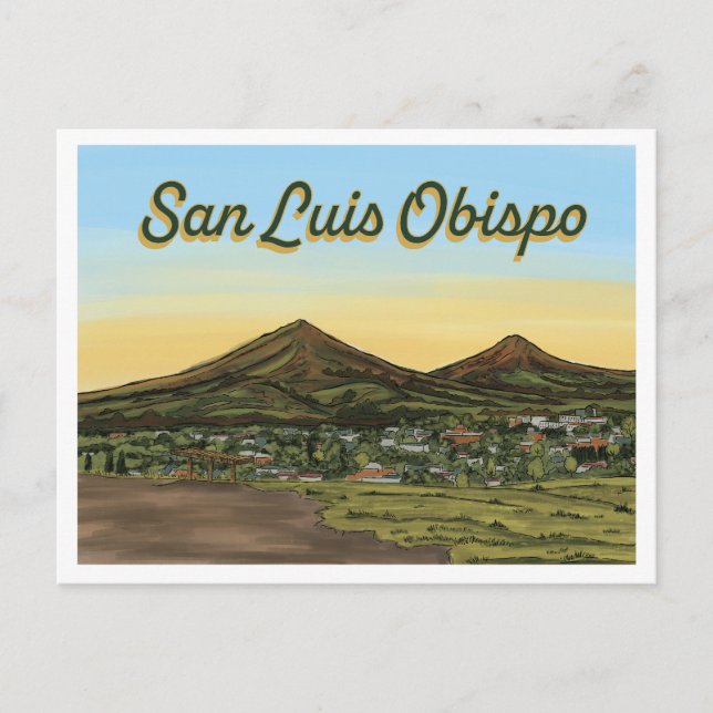 Postal Postcard de San Luis Obispo California (Anverso)
