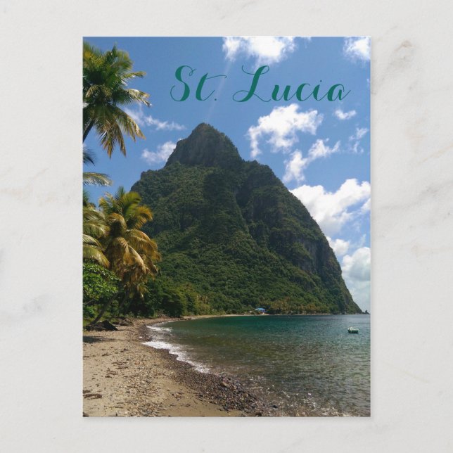 Postal Postcard de Santa Lucía Gros Piton (Anverso)