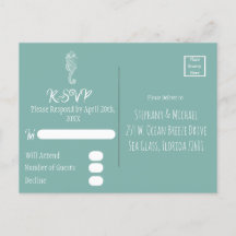 Postcard de Sea Glass Seahorse Beach RSVP