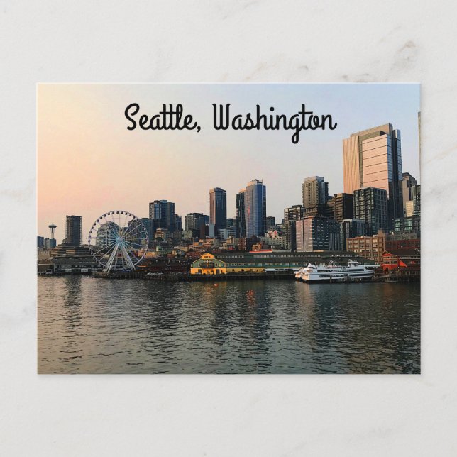 Postal Postcard de Seattle Skyline #5 (Anverso)
