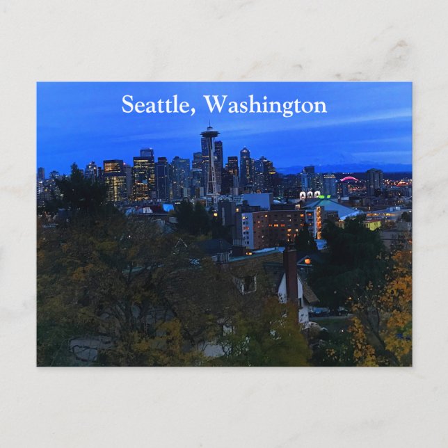 Postal Postcard de Seattle Skyline #8