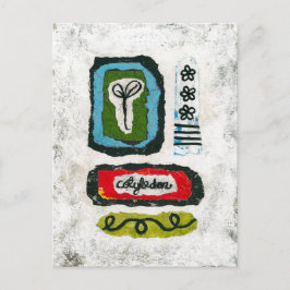 Postal Postcard de Seedling Cotyledon - Arte abstracto