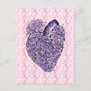 Postal Postcard de Shabby Chic Heart