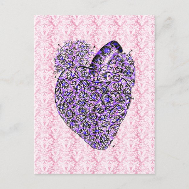 Postal Postcard de Shabby Chic Heart (Anverso)