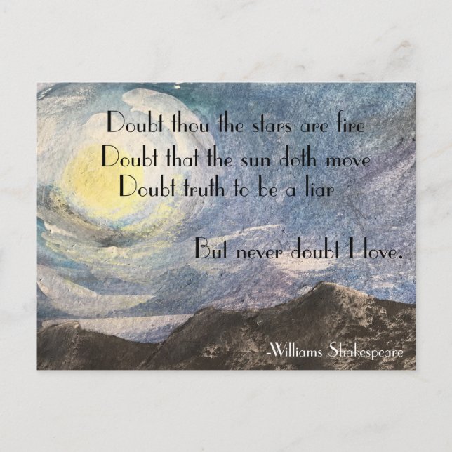 Postal Postcard de Shakespeare Hamlet (Anverso)