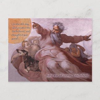 Postal Postcard de Sistene Dachshund