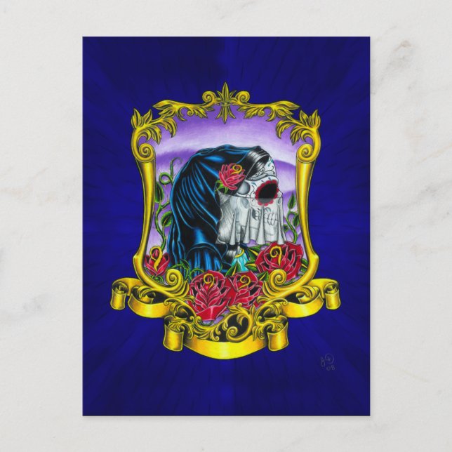 Postal Postcard de Skeleton Bride (Anverso)