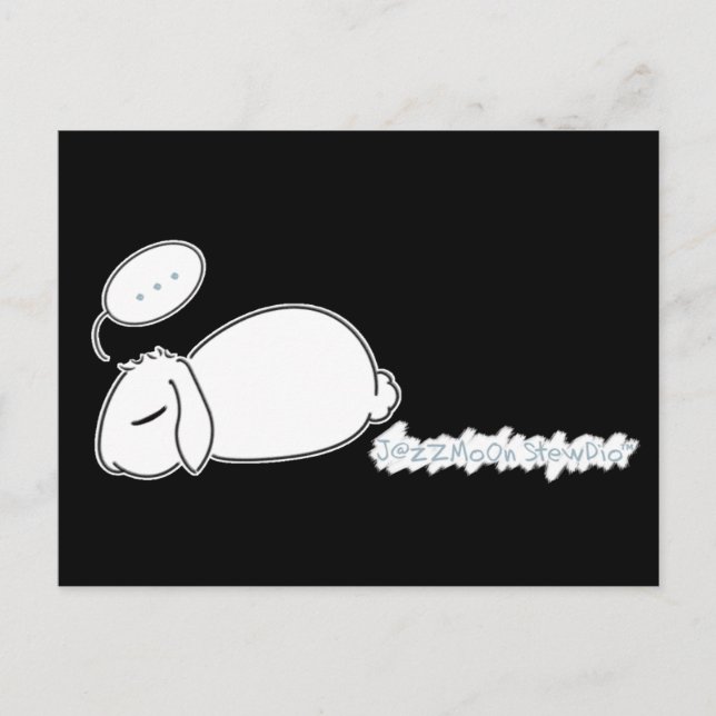 Postal Postcard de Sleepy Bunny Stewie (Anverso)