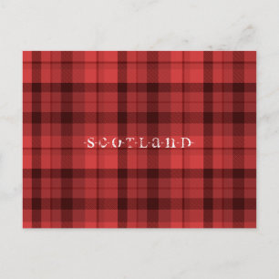 Postal Postcard de Tartán Scotland