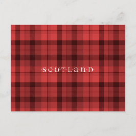 Postal Postcard de Tartán Scotland