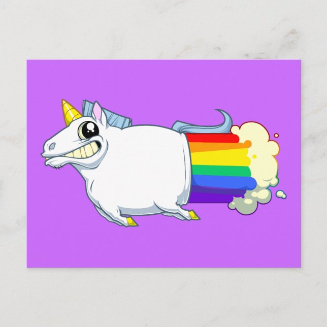 Postal Postcard de Unicorn Farts (Anverso)