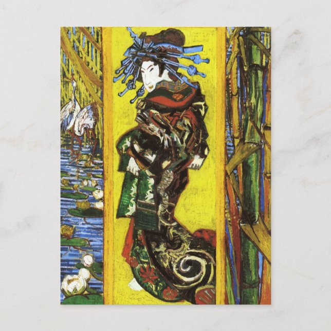 Postal Postcard de Van Gogh Japonaiserie Oiran (Anverso)