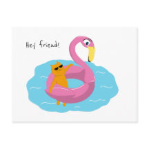 Postcard de verano con gato