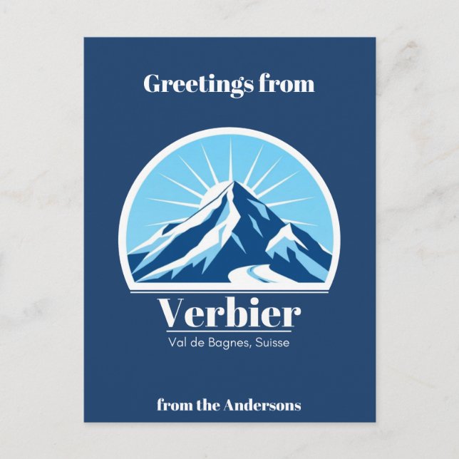 Postal Postcard de Verbier Val de Bagnes (Anverso)
