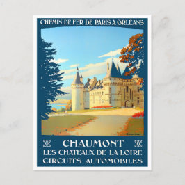 Postal Postcard de viaje vintage de Chaumont France