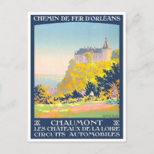 Postcard de viaje vintage de Chaumont France