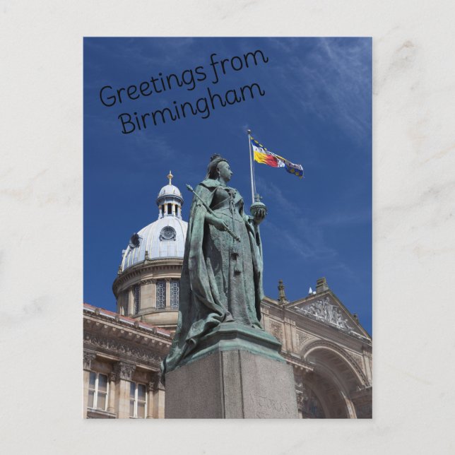Postal Postcard de Victoria Square Birmingham (Anverso)