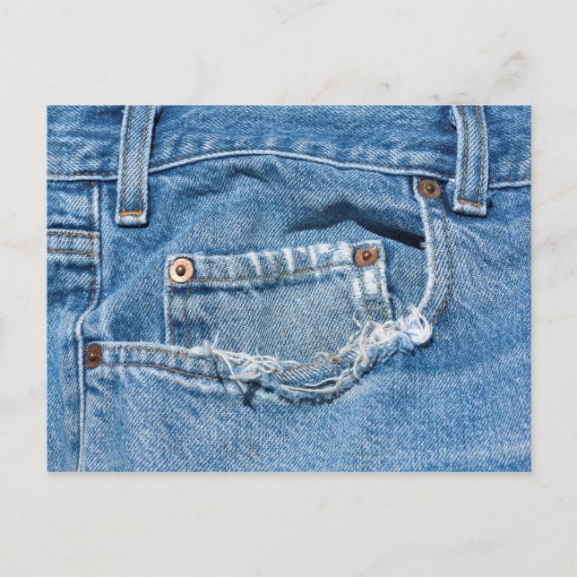 Postal Postcard de viejos jeans (Anverso)